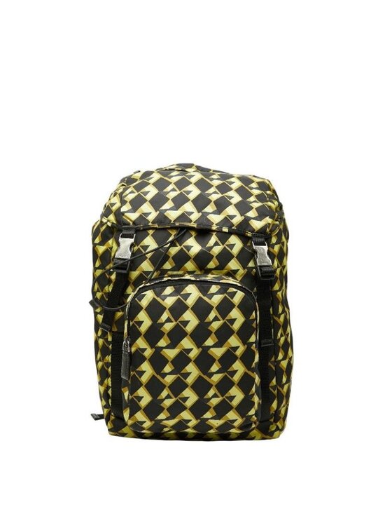 Prada Backpack Black Yellow Green Nylon main image 4
